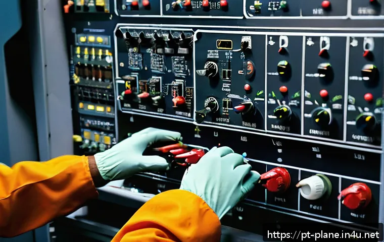 항공정비사가 알아야 할 전기기초 - A detailed and realistic close-up of an aircraft electrical maintenance technician’s workstation, sh...